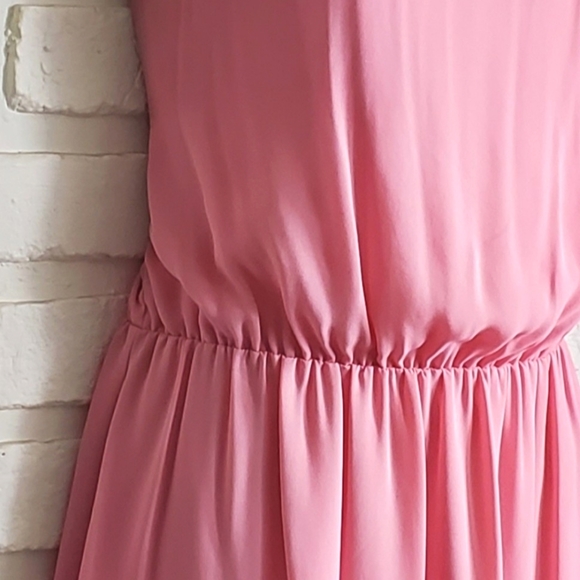 H&M Pink Chiffon Sleeveless Summer Flowy Dress Size 10 - Picture 6 of 10